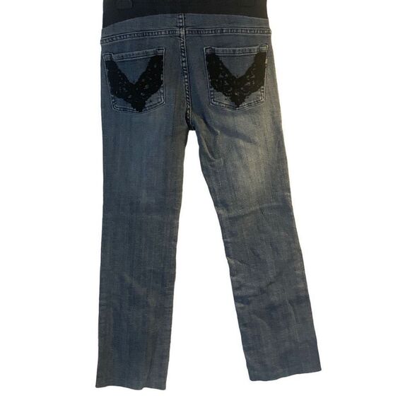 Pre Owned Womens American Star Maternity Jeans Sz Small Casual Comfort Hippie - Picture 3 of 14
